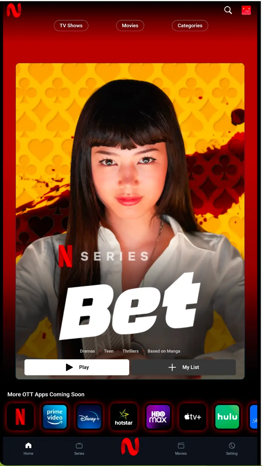 Netflix-Style User Interface Design